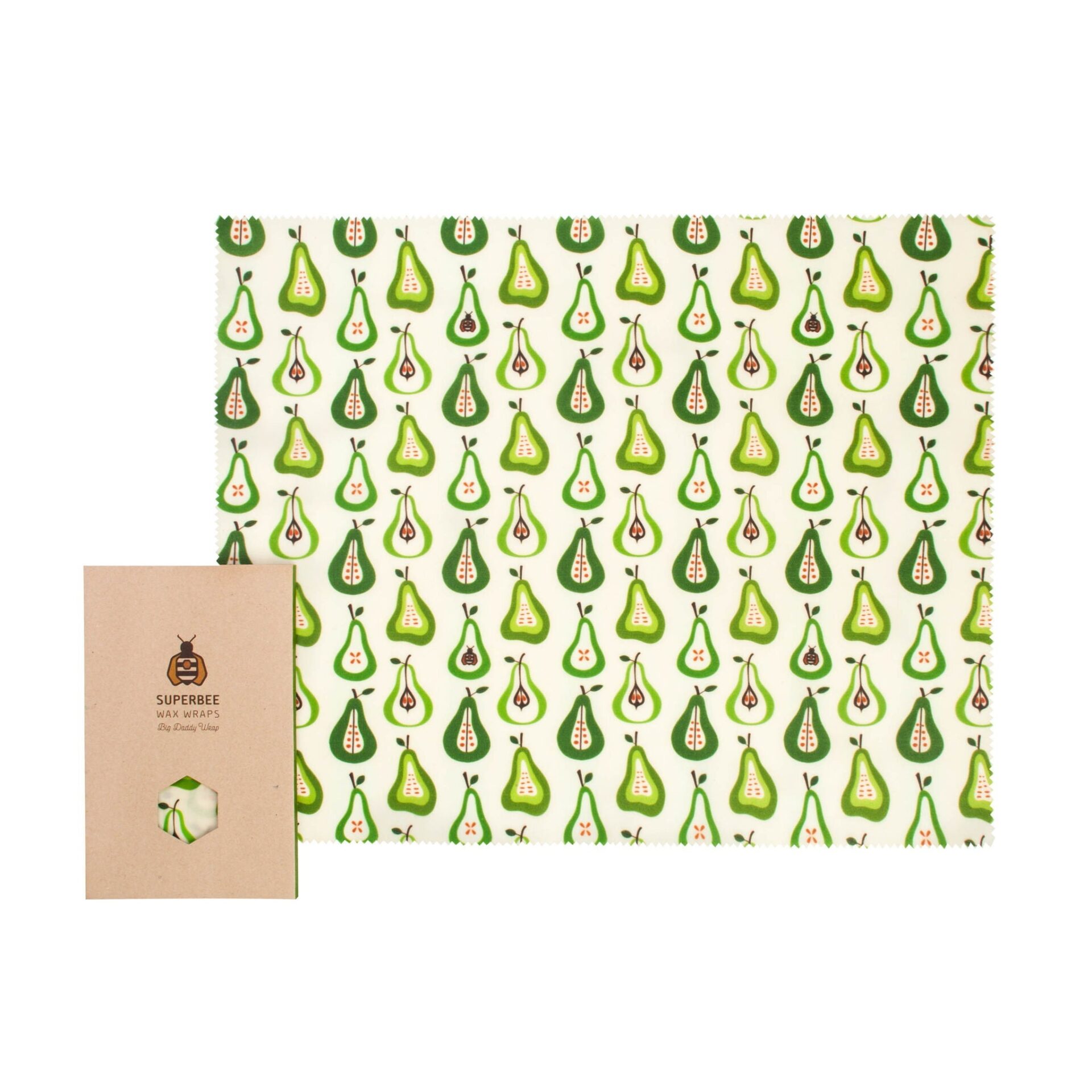 Beeswax Wrap XXL in Pear Design