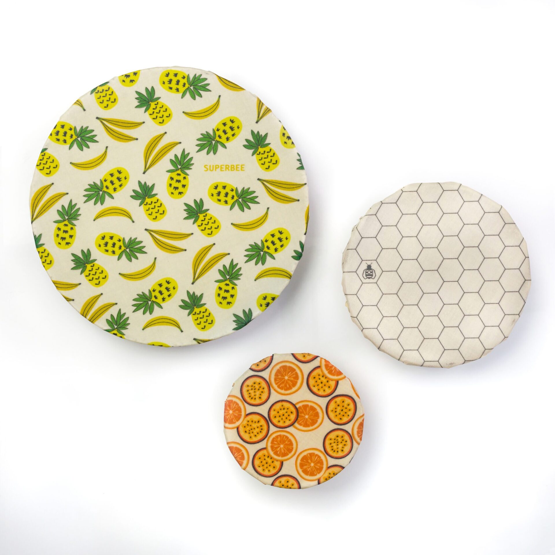 Summer Vibes Beeswax Wraps on Bowls