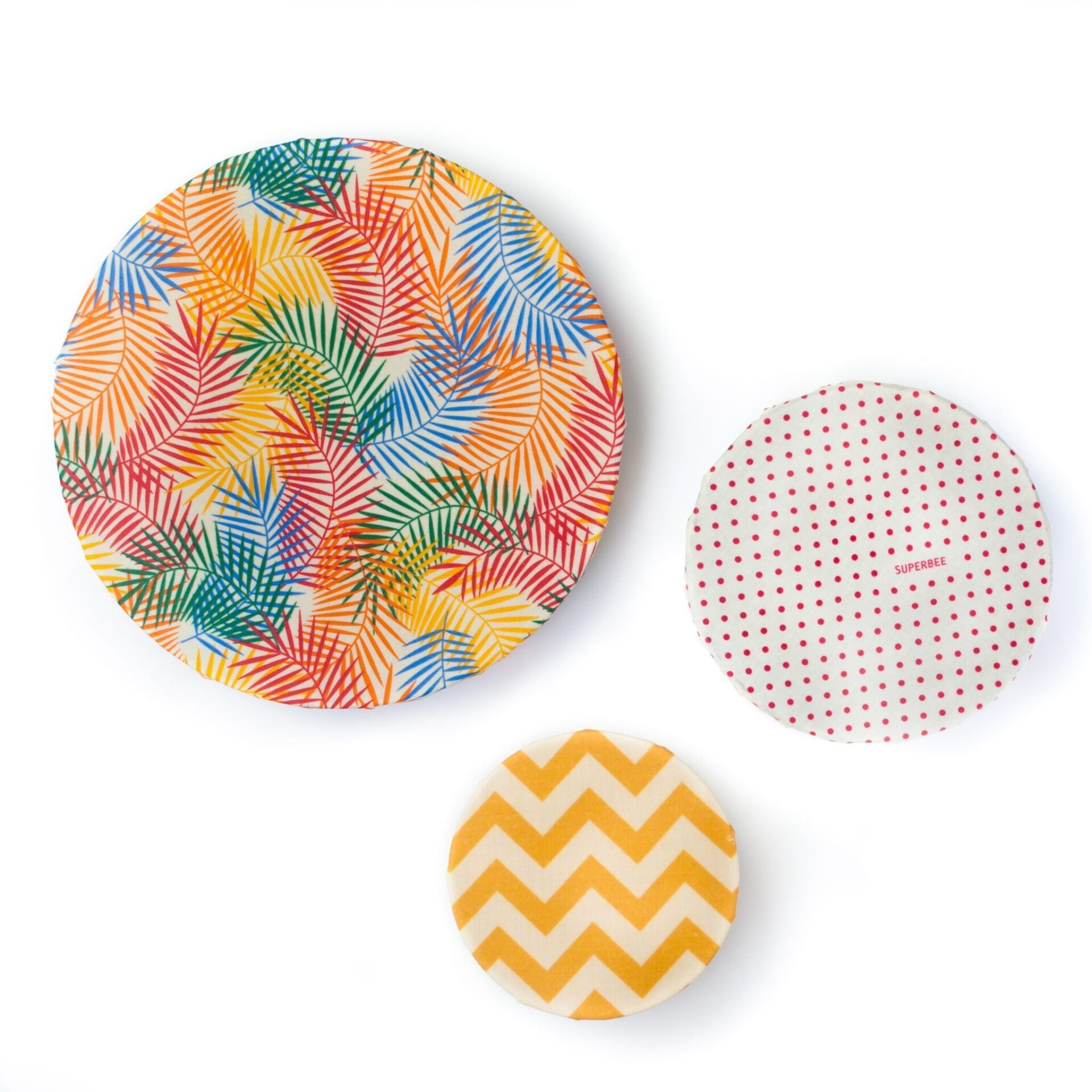 Beeswax Wraps covering 3 Bowls
