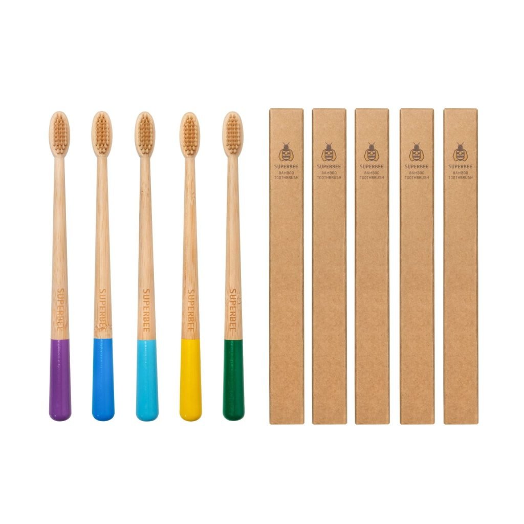 5 pack bamboo toohtbrushes